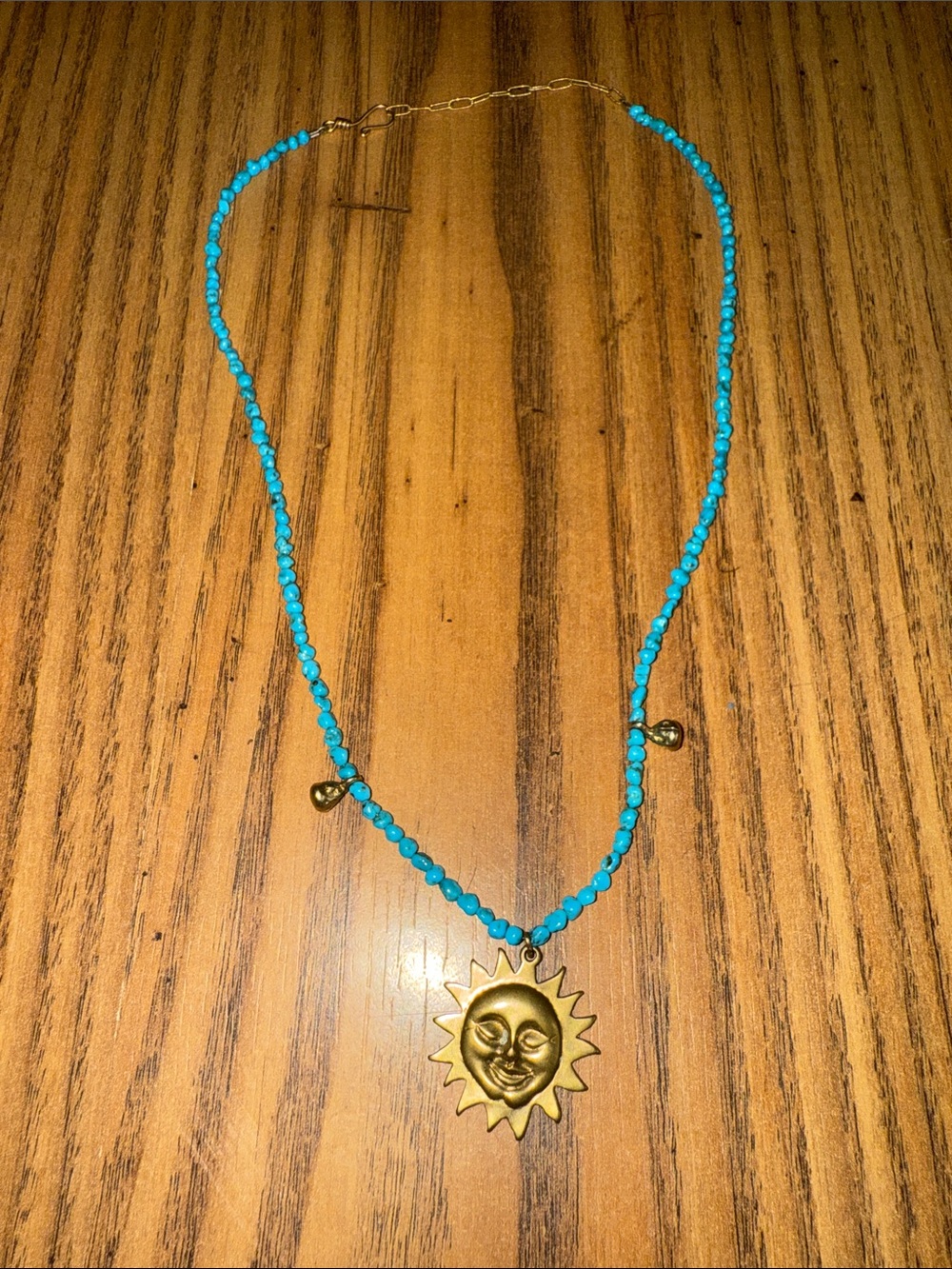 Turquoise Sun Pendant Necklace